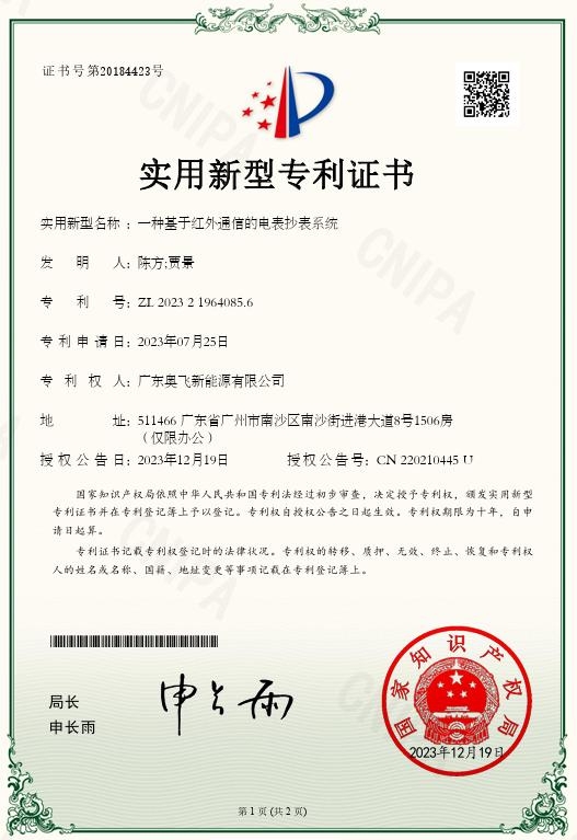 知识产权证书
